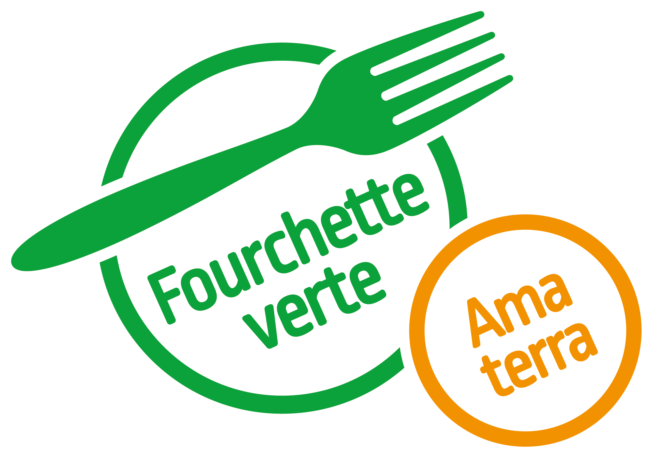 Logo «Fourchette verte - Ama terra» Kinderbetreuung - gesundes Essen